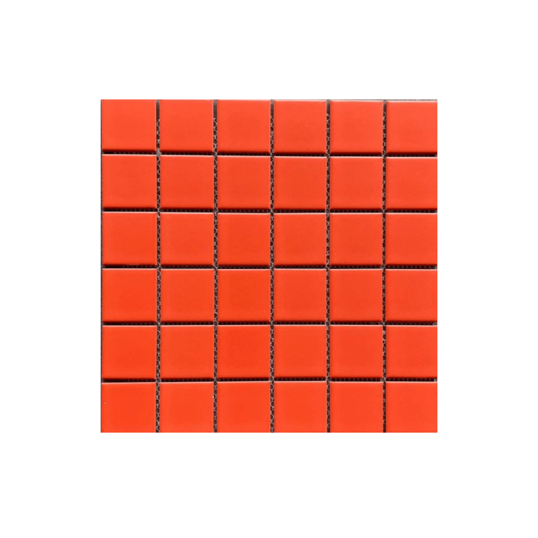 โมเสค TIMELESS TILES รุ่น CLASSIC SQUARE 48 ขนาด 30X30 ซม. สีส้ม ผิวด้าน MATTE ORANGE โมเสคเซรามิกทรงสี่เหลี่ยมจัตุรัส_0
